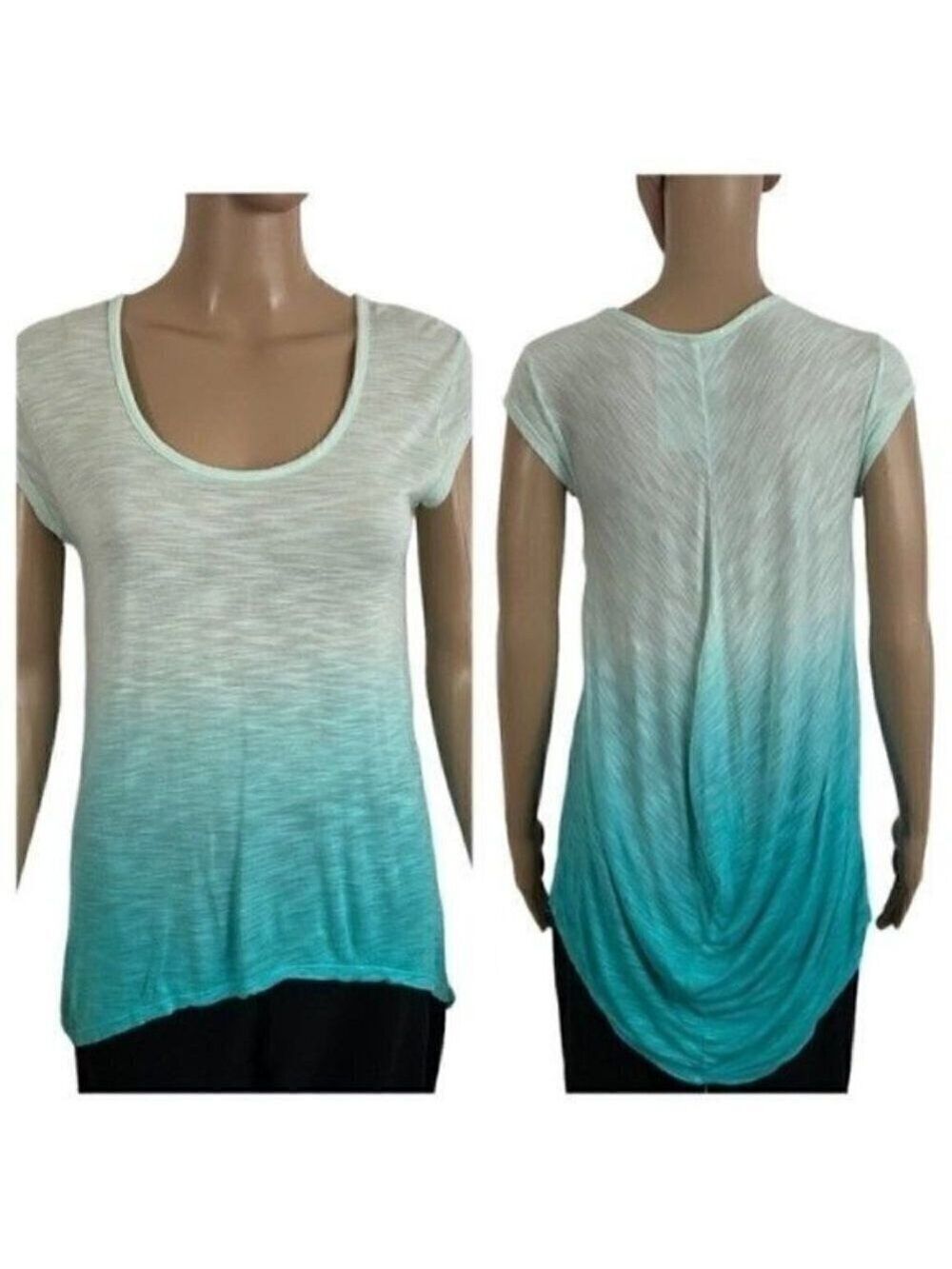 YOUNG Fabulous & Broke Ombré short sleeve 100% Rayon tunic t-shirt size XS